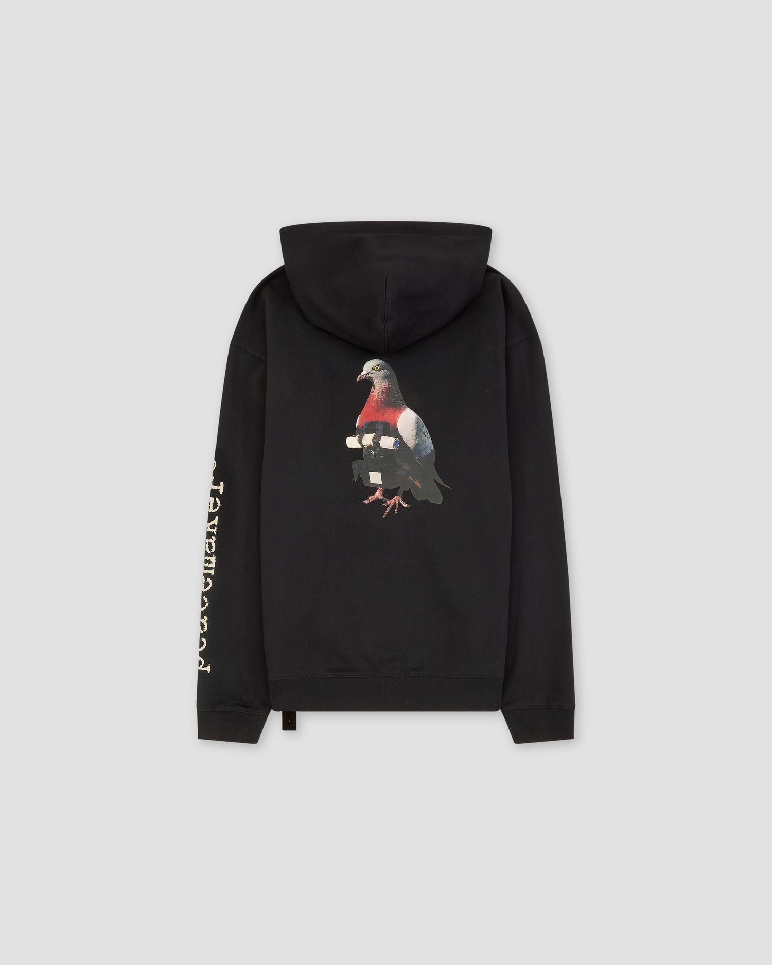 Loose Fit Hoodie Pigeon Print