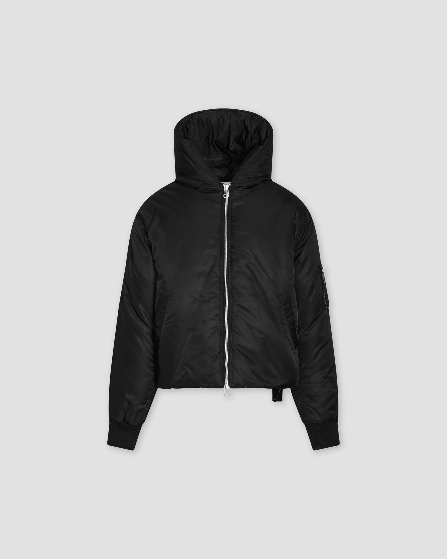 Cropped Hood Bomber